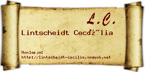 Lintscheidt Cecília névjegykártya